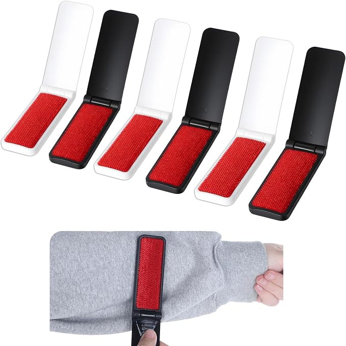 6 Pack Foldable Lint Brush Pet Hair Remover Portable Mini Clothes Brush by Unknown
