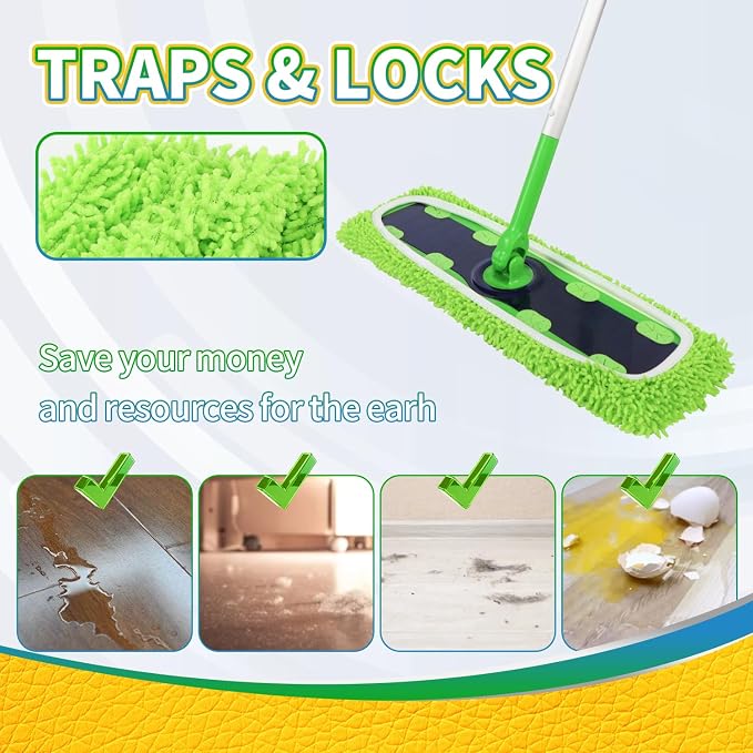 2 Pack X-Large Reusable 100% Coral Fleece Mop Pads Compatible - Image 4