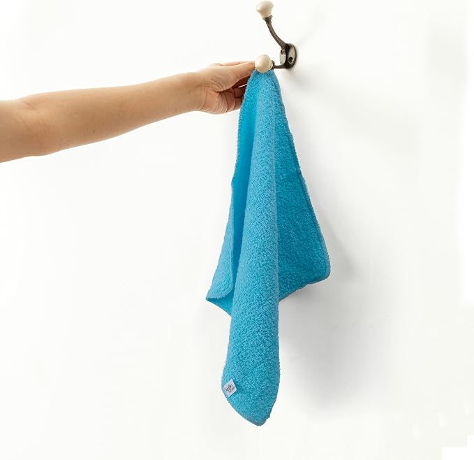 Textila Terry Wash Cloths – Pack of 10, Aqua Blue, 12x12 Inches – Soft - Image 6
