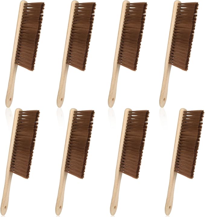 8 Pieces Wooden Dust Brush Bulk Hand Broom Bench Soft Bristle Cleaning Brushes by Unknown