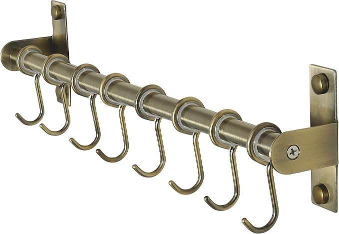 Dseap Kitchen Utensil Holder Hanger, Pot and Pan Rack Wall Mount, Kitchen Rail by Dseap