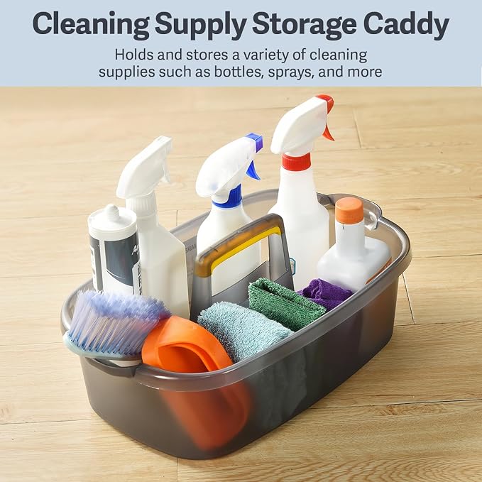 Large Cleaning Caddy with Handle, Cleaning Tool Storage Basket Organizer - Image 5