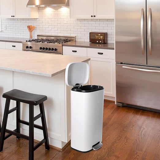 AthLike Trash Can, Stainless Steel Kitchen Garbage Can, Step Waste Bin - Image 7