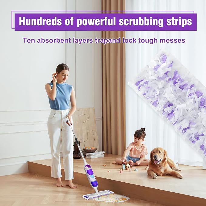 36 Count Purple Disposable Power Mop Refills Pads - Image 2