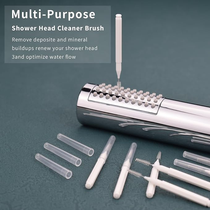 Shower Head Cleaning Brushes, Anti Clogging Cleaner Brush Shower Nozzle Clog - Image 3