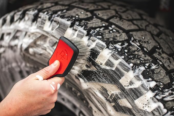 Detail Factory - ProGrip Tire Brush - Ergonomic ProGrip Handle, Stiff Synthetic - Image 9