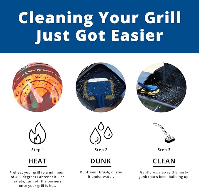 Grill Rescue BBQ Replaceable Scraper Cleaning Head, Bristle Free Grill Brush- - Image 5