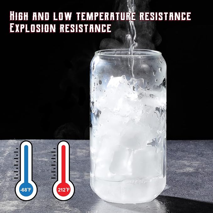 NETANY Drinking Glasses with Glass Straw - 16oz Glass Cups - Image 5