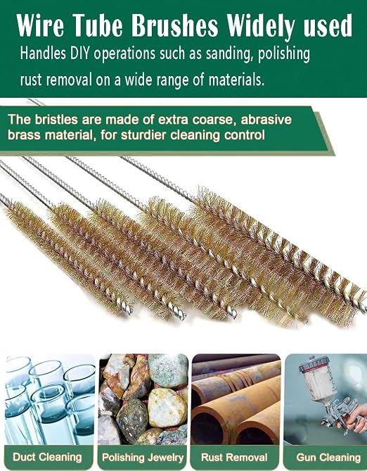 6pcs Brass Tube Pipe Cleaners Brush Set - Image 7