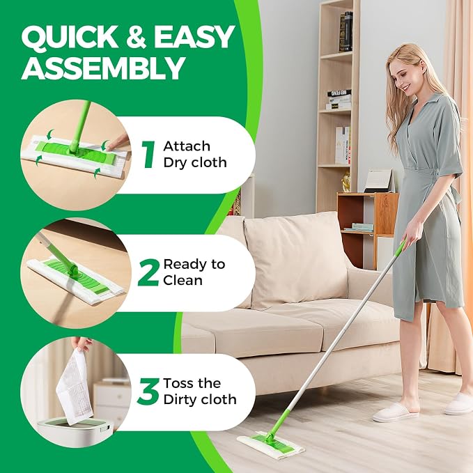 Dry Sweeping Cloths Mop Refills Disposable Sweeping Cloths Floor Dust Refills - Image 5