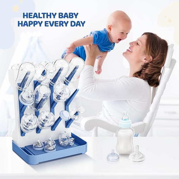 Dayacoco Baby Bottle Drying Rack, Space Saving Vertical Bottles Dryer Holder - Image 2