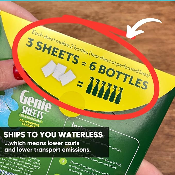 Genie Sheets All Purpose Cleaner | Concentrate Makes 6 24oz Refills | - Image 4
