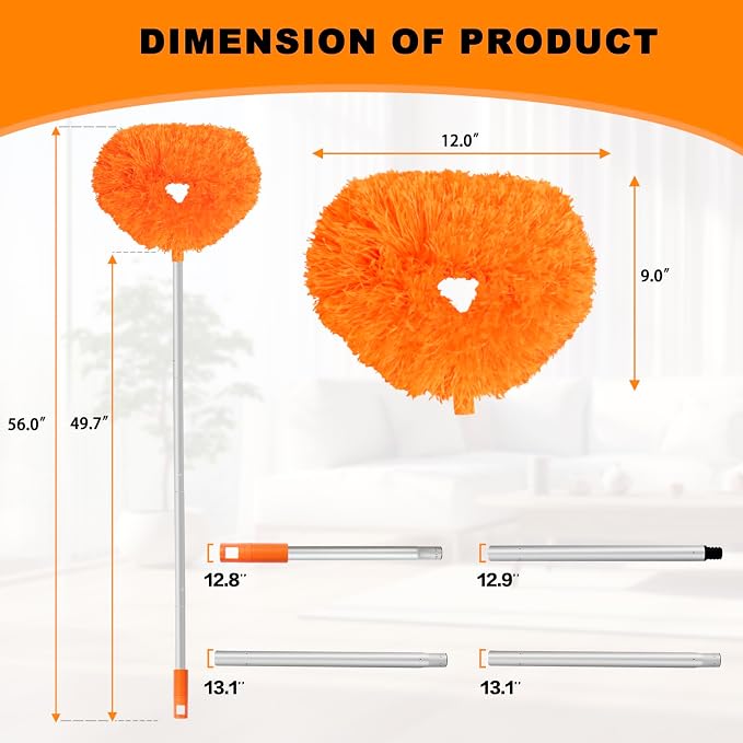 Ceiling Fan Cleaner Duster Reusable Microfiber Ceiling Fan Blade Cleaner - Image 6