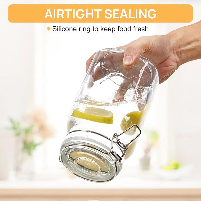 CHEFSTORY 50oz Airtight Glass Jars - Image 3