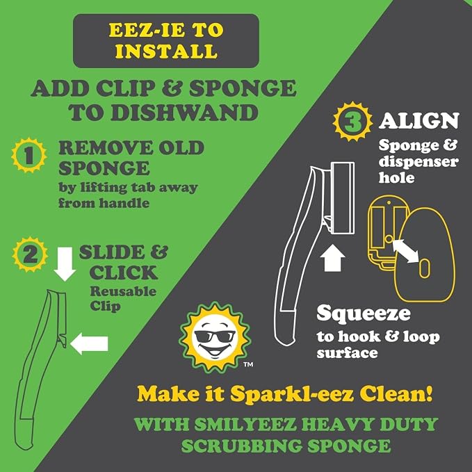 Smilyeez No-Plastic Heavy Duty Green Sponge Refill - Image 7