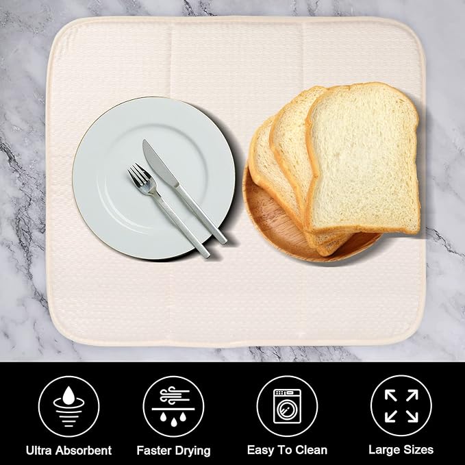 SINLAND Microfiber Dish Drying Mat Super Absorbent Dish Drying Pad - Image 6