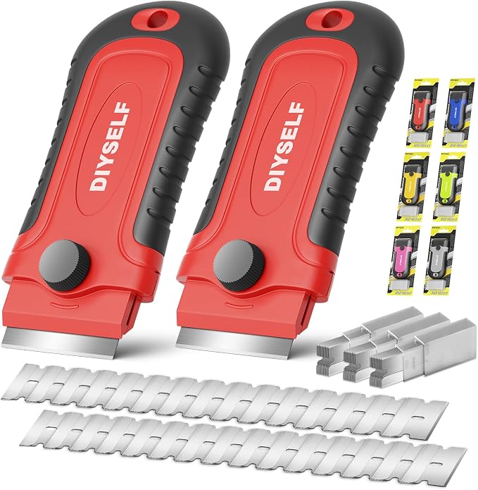 DIYSELF 2 Pack Razor Blade Scraper by DIYSELF