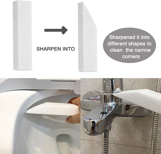 8 Pack Pumice Stone for Toilet Bowl Cleaning, Scouring Stick Remove Hard Water - Image 5