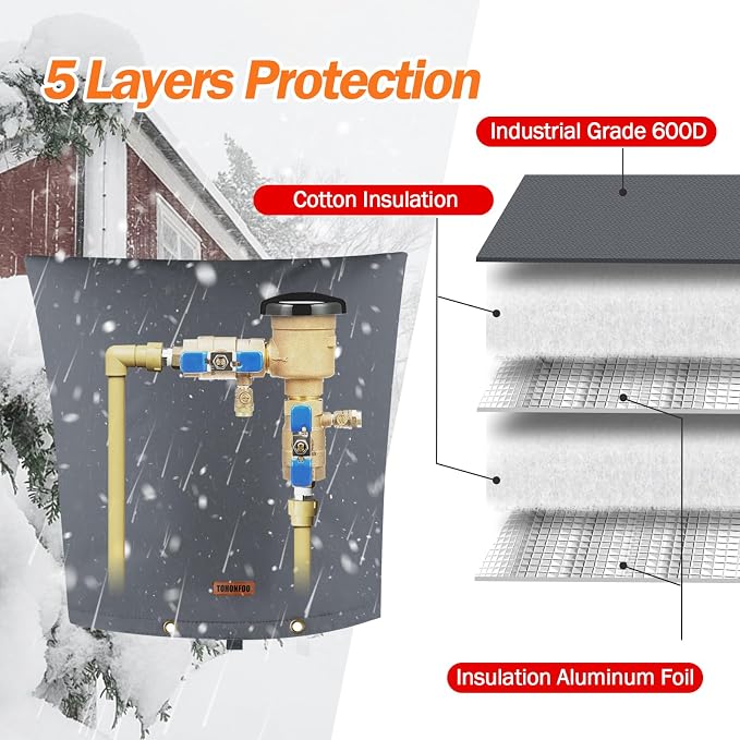 TOHONFOO Backflow Preventer Pipe Insulation Cover - Image 5