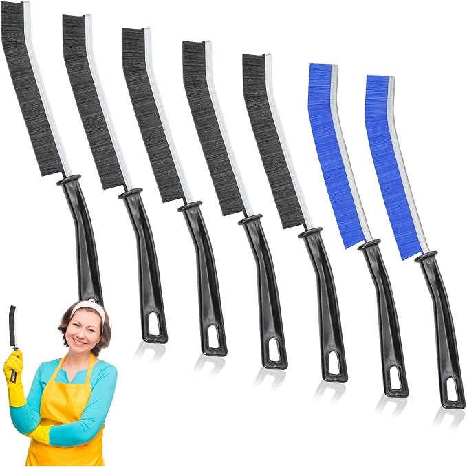 7 Pcs Hard Bristle Crevice Cleaning Brush, Thin Gap Cleaning Brush Set by Liveabetterlife