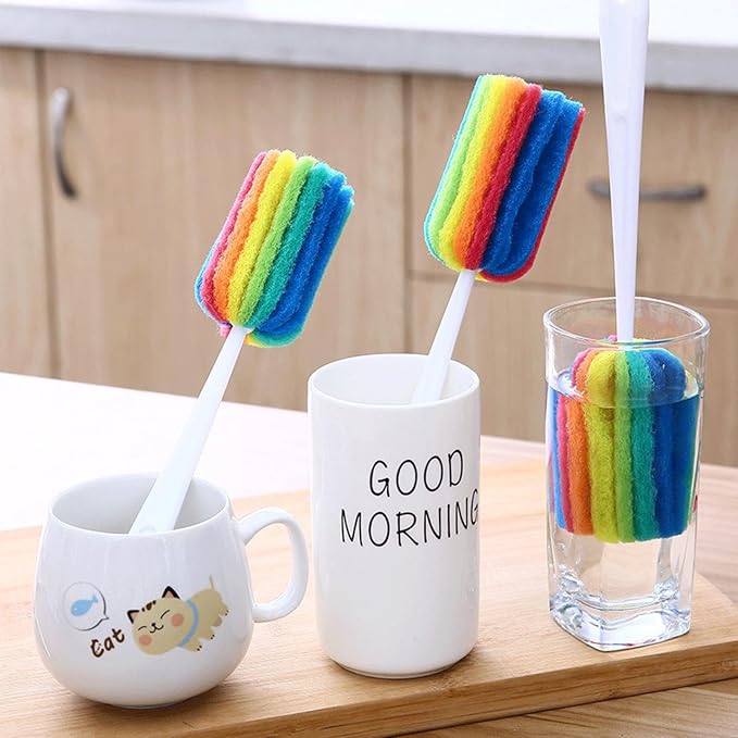 3PCS Cleaning Bottle Sponge Brush - Image 3