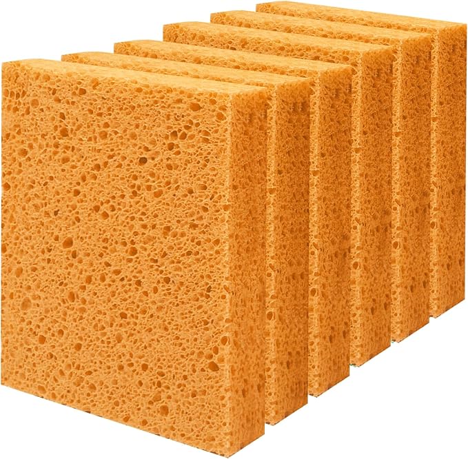 Cellulose Sponges, Large Size 4" x 6" x 1" by Mainlyrunmakeupsuppliers
