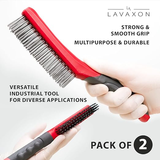 Wire Brush Set-Heavy Duty Stainless & Carbon Steel Bristles - Image 4