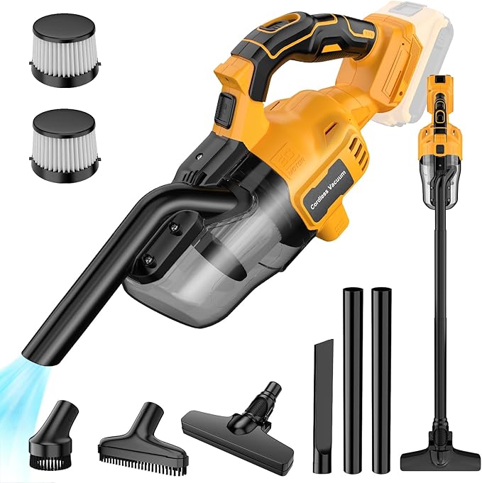Cordless Vacuum for Dewalt 20V Battery, Portable Handheld Vacuum Cleaner by CAMXTOOL