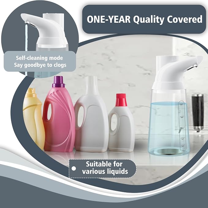 Automatic Soap Dispenser Touchless, 23.7oz/700ml, Rechargeable Liquid Soap - Image 6