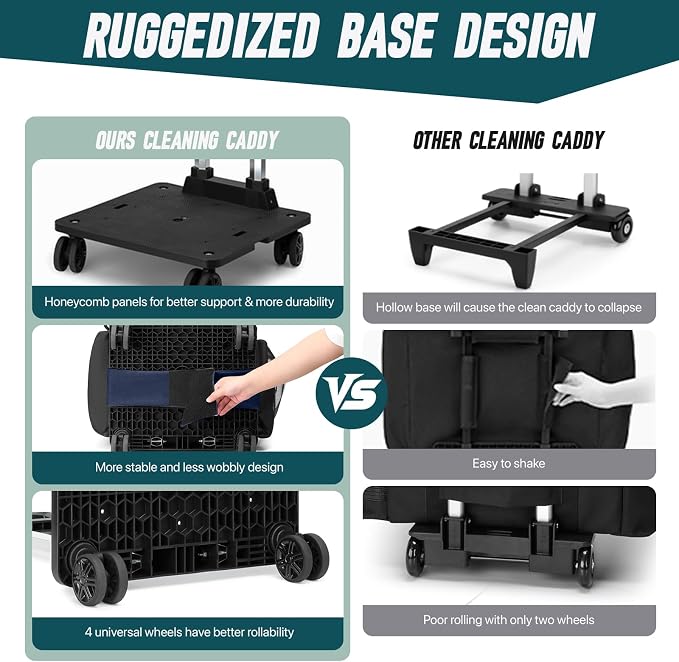 Large Rolling Cleaning Caddy Bag - Image 4