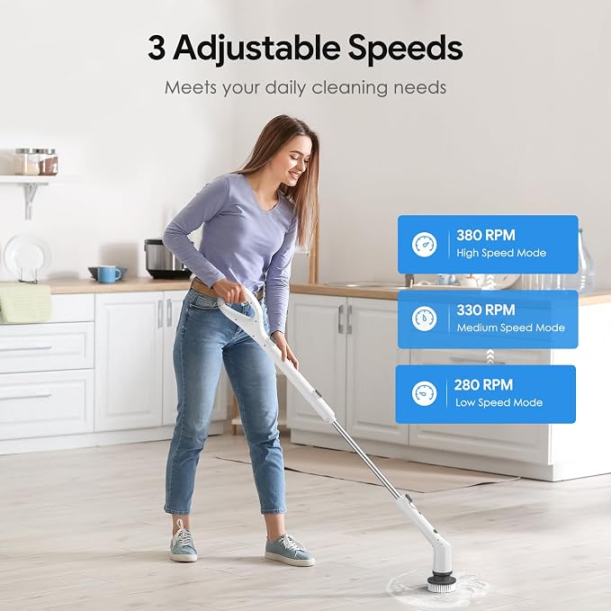 Electric Spin Scrubber, 2026 New Cordless Cleaning Brush, Shower Cleaning Brush - Image 3
