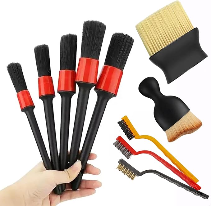10pcs Auto Car Detailing Brush Set, Car Interior Cleaning Kit, Including 5pcs by LVSENLIN