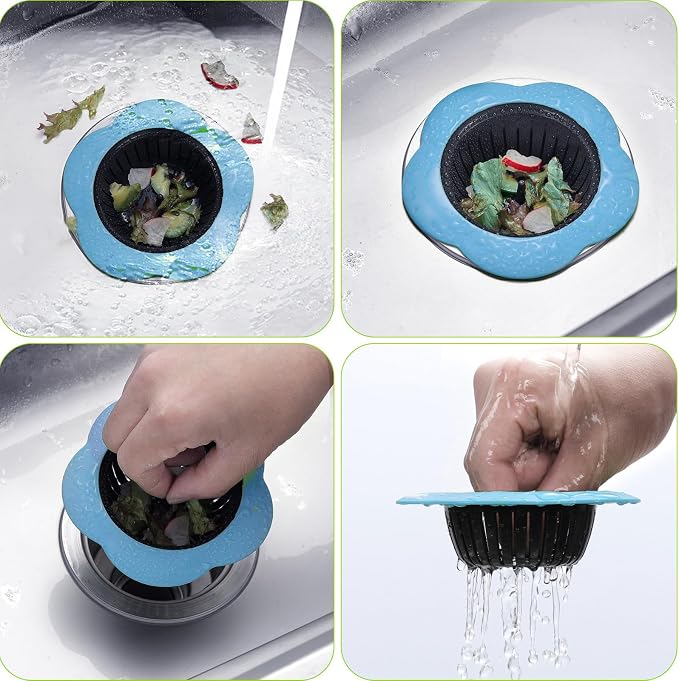4 Pcs Kitchen Sink Strainer, Upgraded Silicone Sink Drain Strainer - Image 4