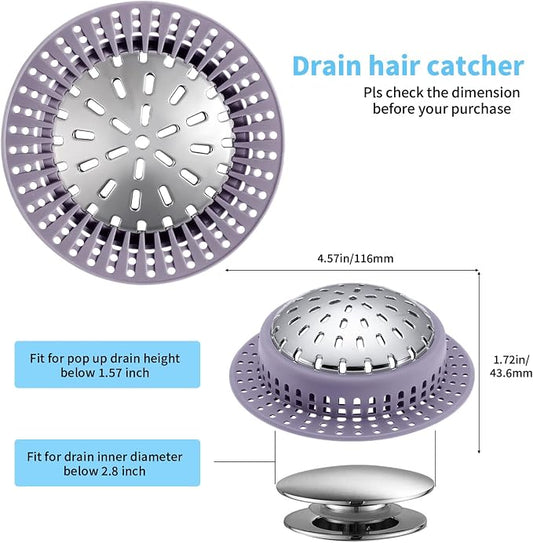 Shower Drain Hair Catcher, Shower Drain Cover, Bathtub Drain Hair Catcher - Image 2