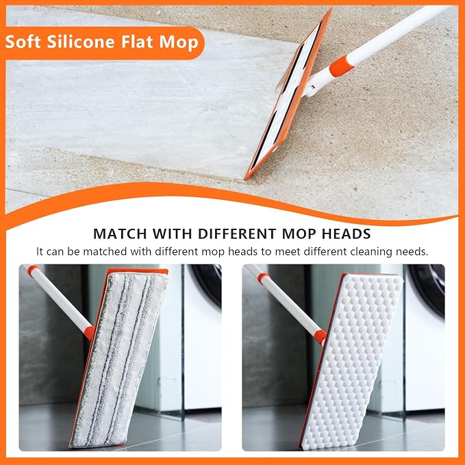 Magic Sponge Eraser Mop, 2 Microfiber Pad and 3 Magic Sponge Eraser Pads - Image 4