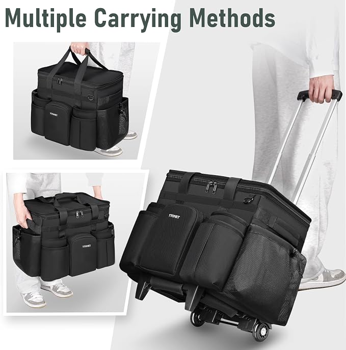 Ytonet Cleaning Caddy with Wheels, Large Rolling Cleaning Caddy Bag with - Image 6