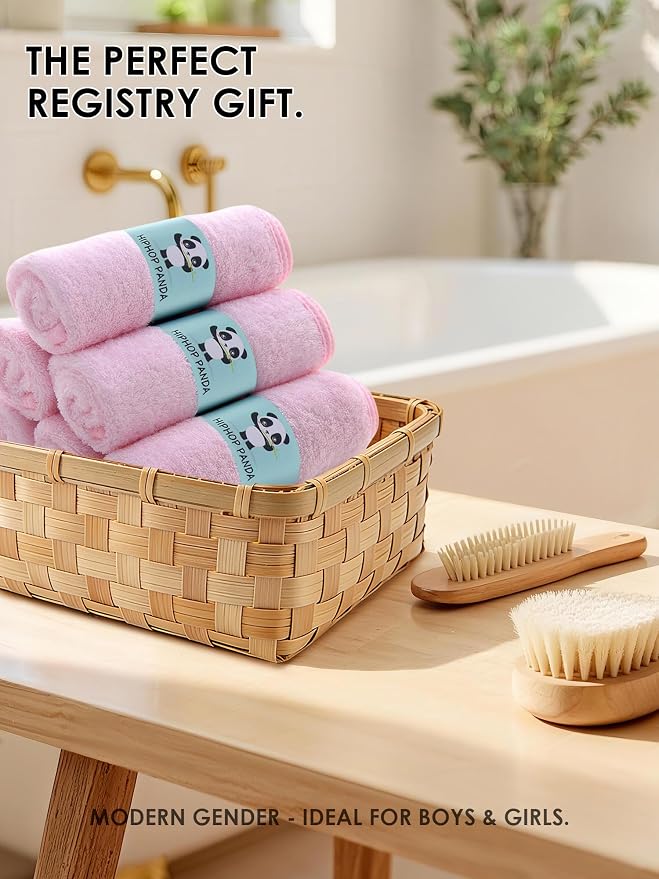 HIPHOP PANDA Baby Washcloths, Rayon Made from Bamboo - Image 6