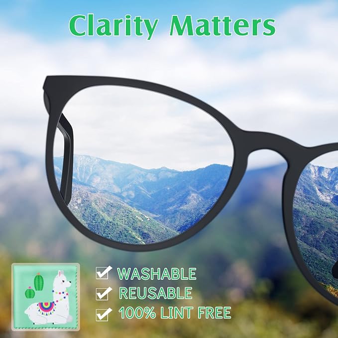 Weewooday 18 Pieces Glasses Cleaning Cloth Cute Flower Spring Floral Design - Image 7