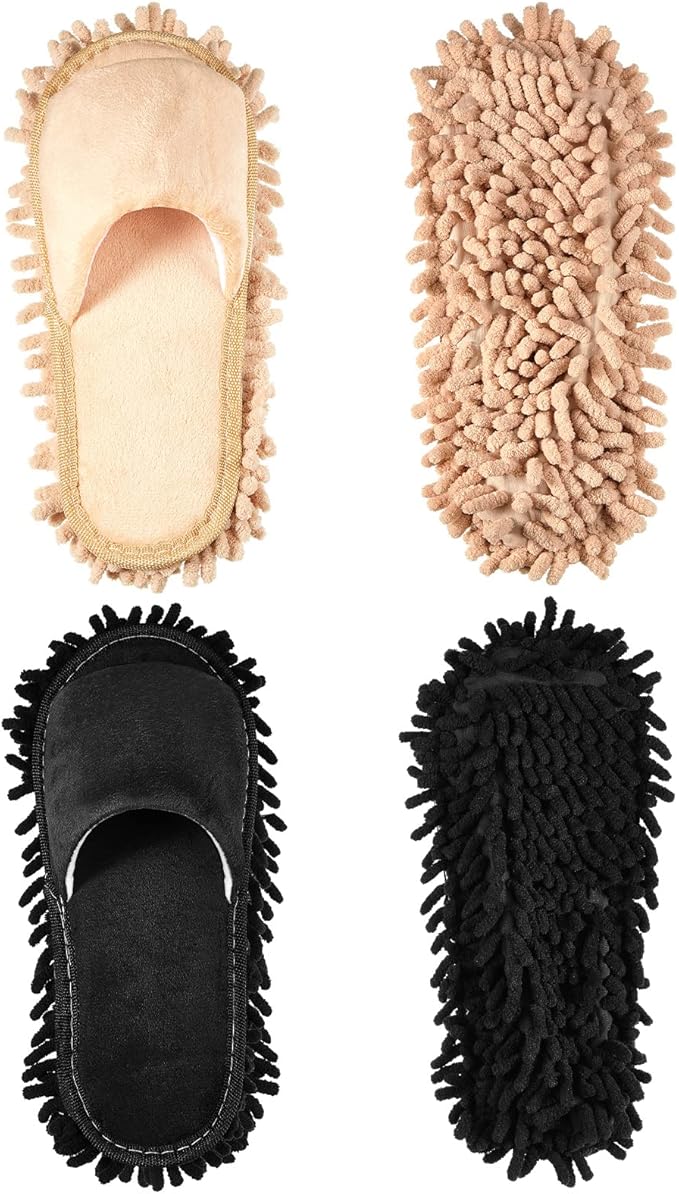 Jecery 2 Pairs Microfiber Cleaning Mop Slippers by Jecery