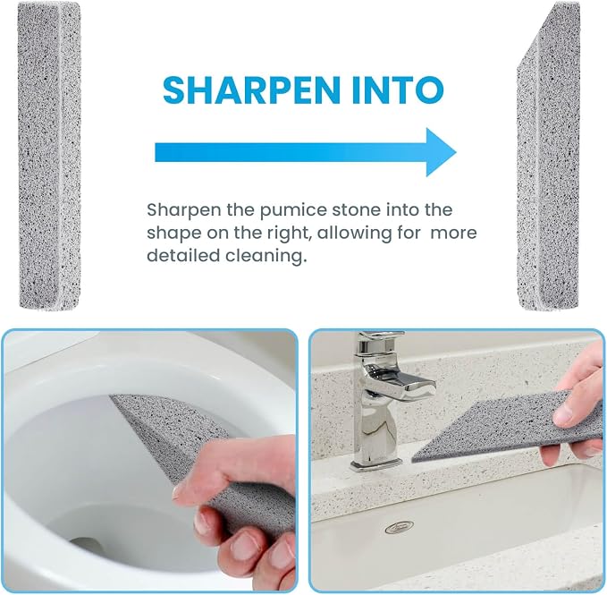 14 Pack Pumice Stone for Toilet Bowl Cleaning, Powerfully Cleans Hard Water - Image 4