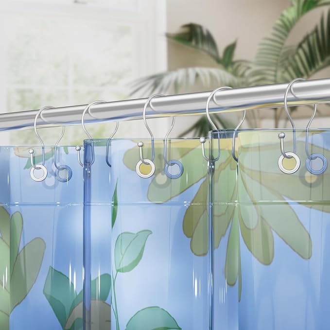 AmazerBath Silver Shower Curtain Hooks, Shower Curtain Rings, Simple Double - Image 8