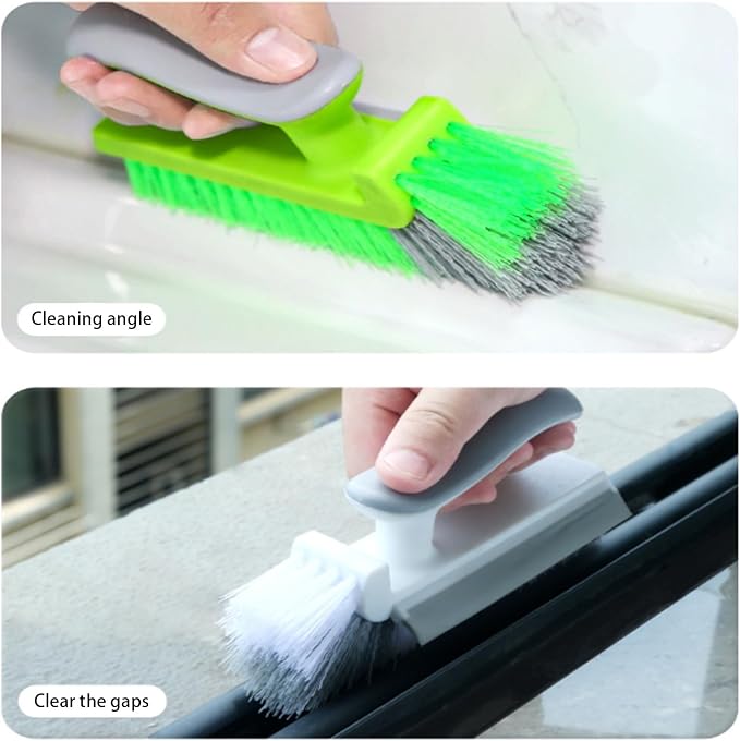 Heavy Duty Corner Cleaning Tool Flexible Bristles Storage Hole Comfort Grips - Image 4