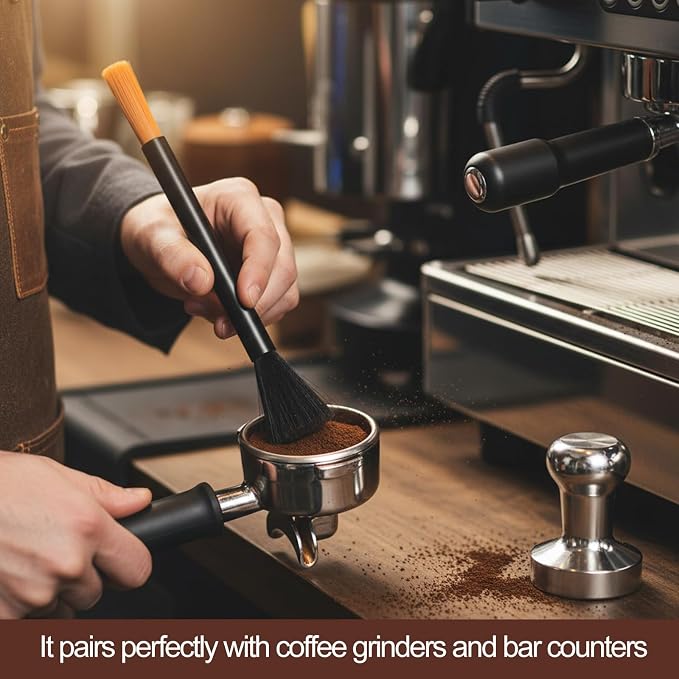 Coffee Grinder Cleaning Brush, Double Head Espresso Brush, Barista Dusting - Image 6