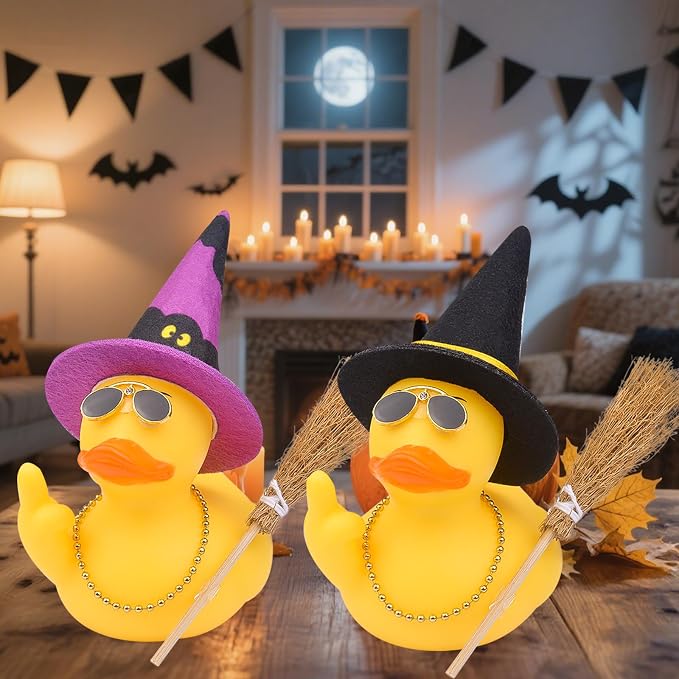 Halloween 3.15" Fun Rubber Duck Witch Duck Car Dashboard Decorations Halloween - Image 6