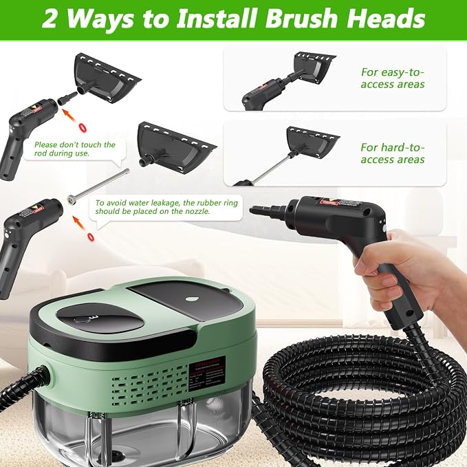 Handheld Steam Cleaner, 2500W High Pressure Steamer - Image 3