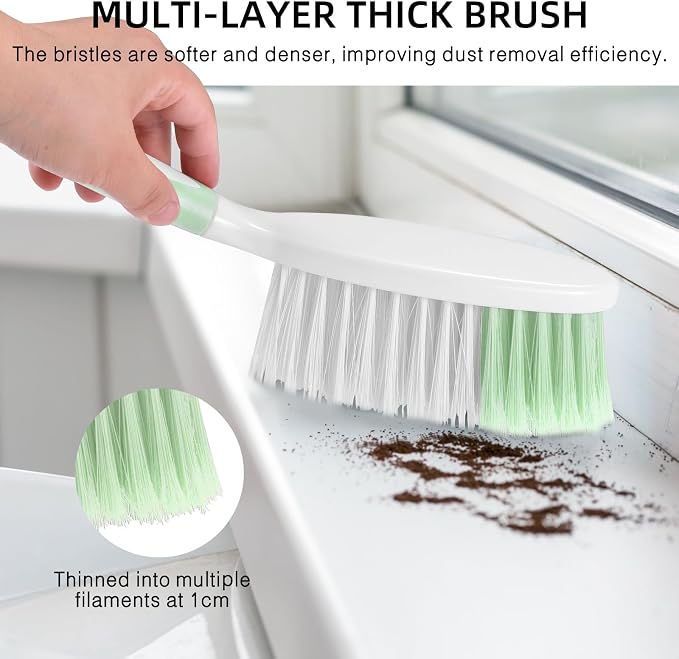 NACENA Dust Pan and Brush Set, Large Hand Broom and Dustpan Set Large Brush and - Image 3