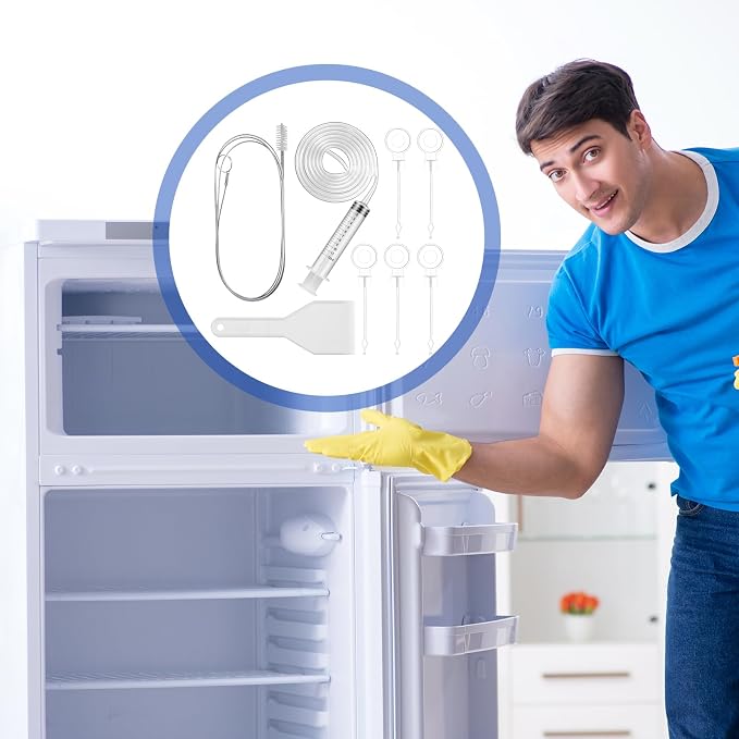 Gisafai 9 Pcs 36 Inch Refrigerator Cleaning Kit Fridge Drain Cleaning Tool - Image 4