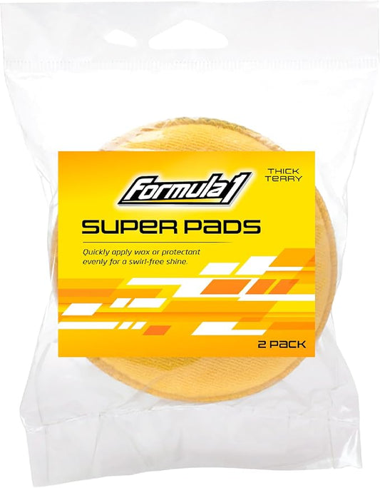 Formula 1 Super Car Wax Applicator Pad – Soft Polishing Pads Leave No Scratches by Formula1