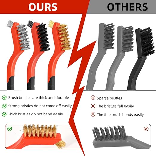 3pcs Wire Brushes for Cleaning Rust, Upgrade Wire Brush Set - Image 6
