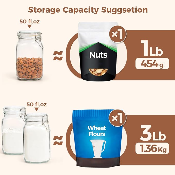 ComSaf Airtight Glass Canister Set of 3 - Image 3